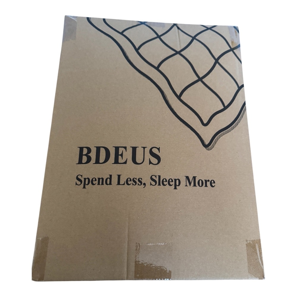 BDEUS Quilted Mattress Topper White Down Alternative Bed Pad Deep Pocket  NEW